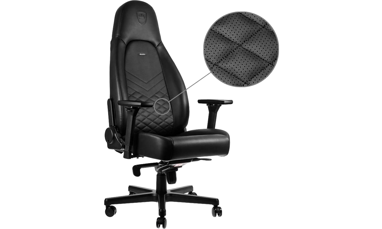noblechairs ICON Gaming (Czarny) skóra ekologiczna