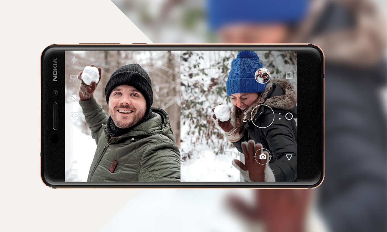Nokia 6.1 selfie kamera 8 mpix dual sight