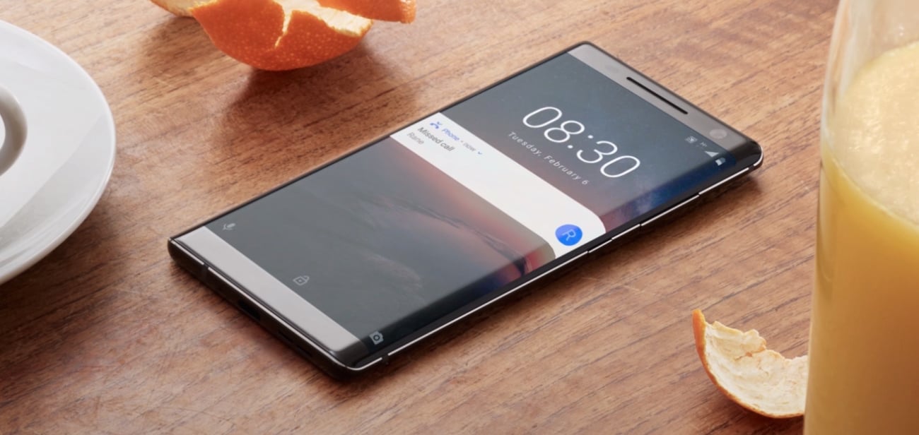 Nokia 8 Sirocco metalowa obudowa szklany ekran edge
