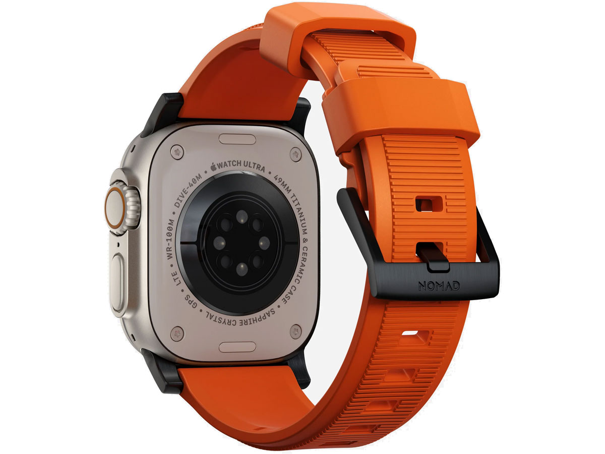 Nomad Rugged Strap orange/black do Apple Watch