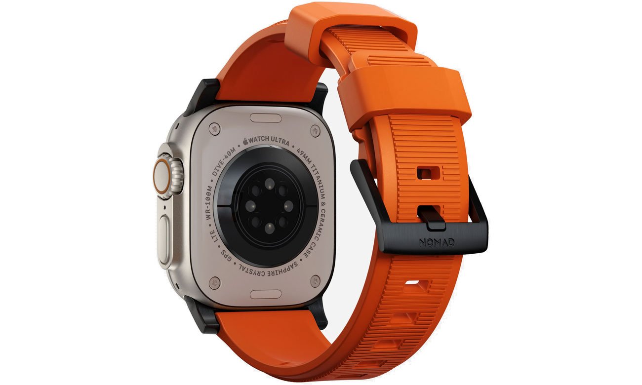 Nomad Rugged Strap orange/black do Apple Watch
