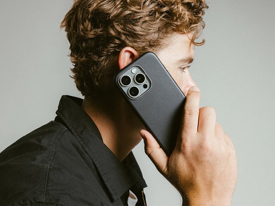 Nomad Traditional Leather case do iPhone 16 Pro Max black