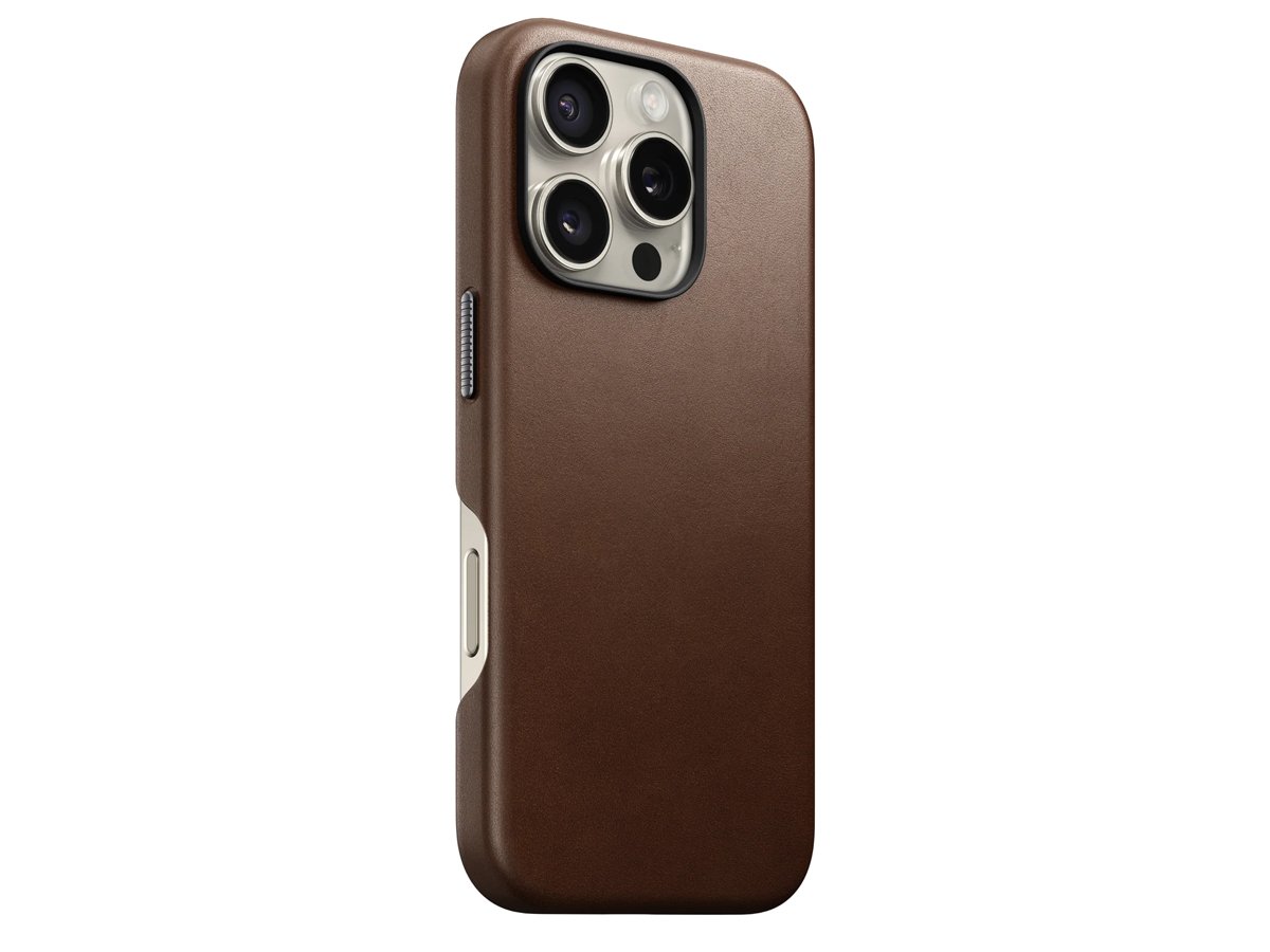 Nomad Traditional Leather case do iPhone 16 Pro Max brown