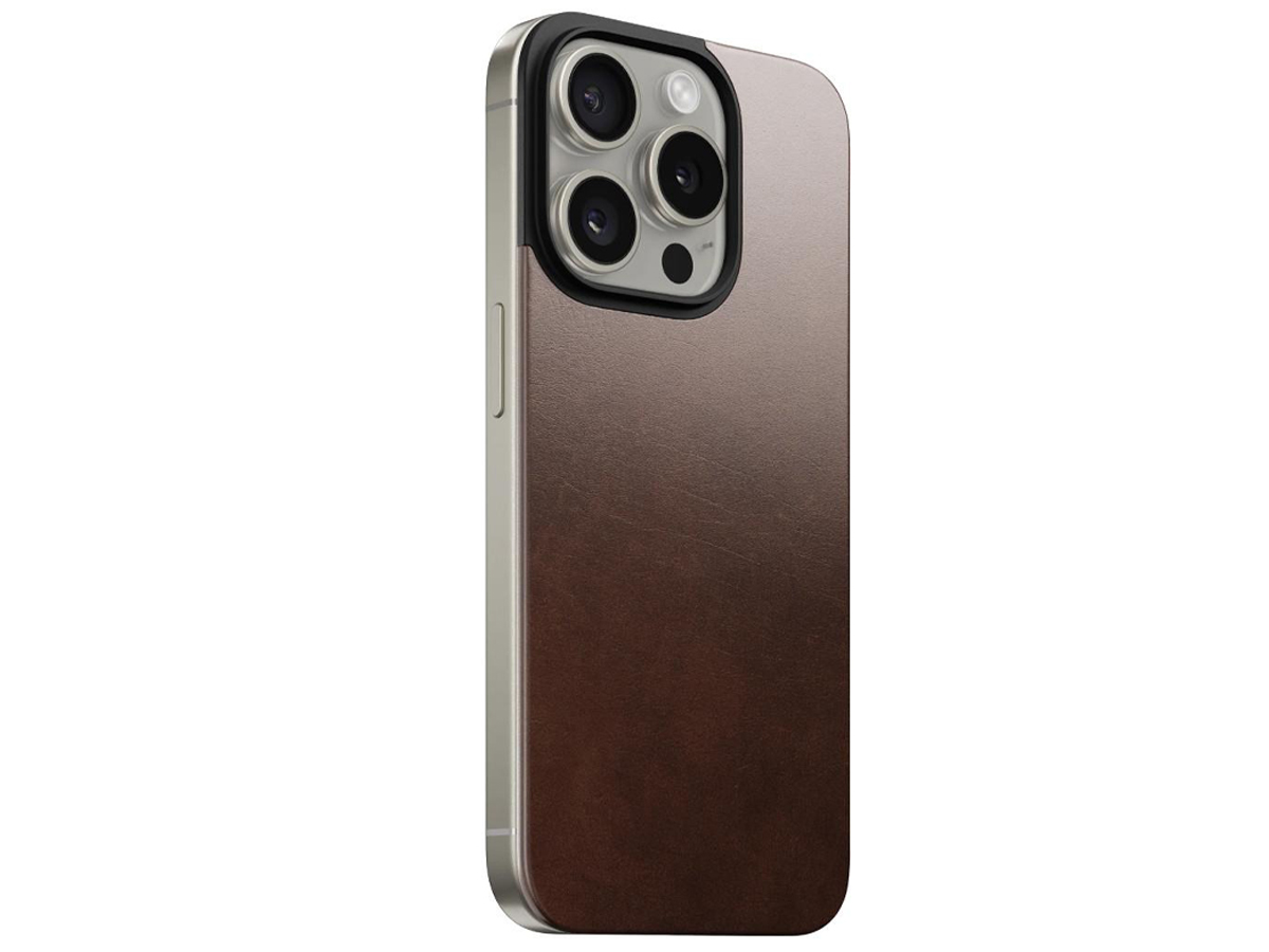 Etui Nomad Magnetic Horween Leather Back iPhone 15 Pro black
