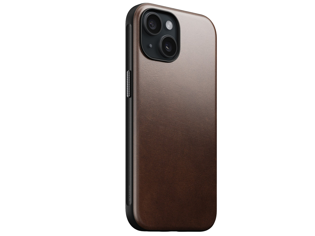 Nomad Modern Leather Case Hülle für iPhone 15 Pro Schwarz