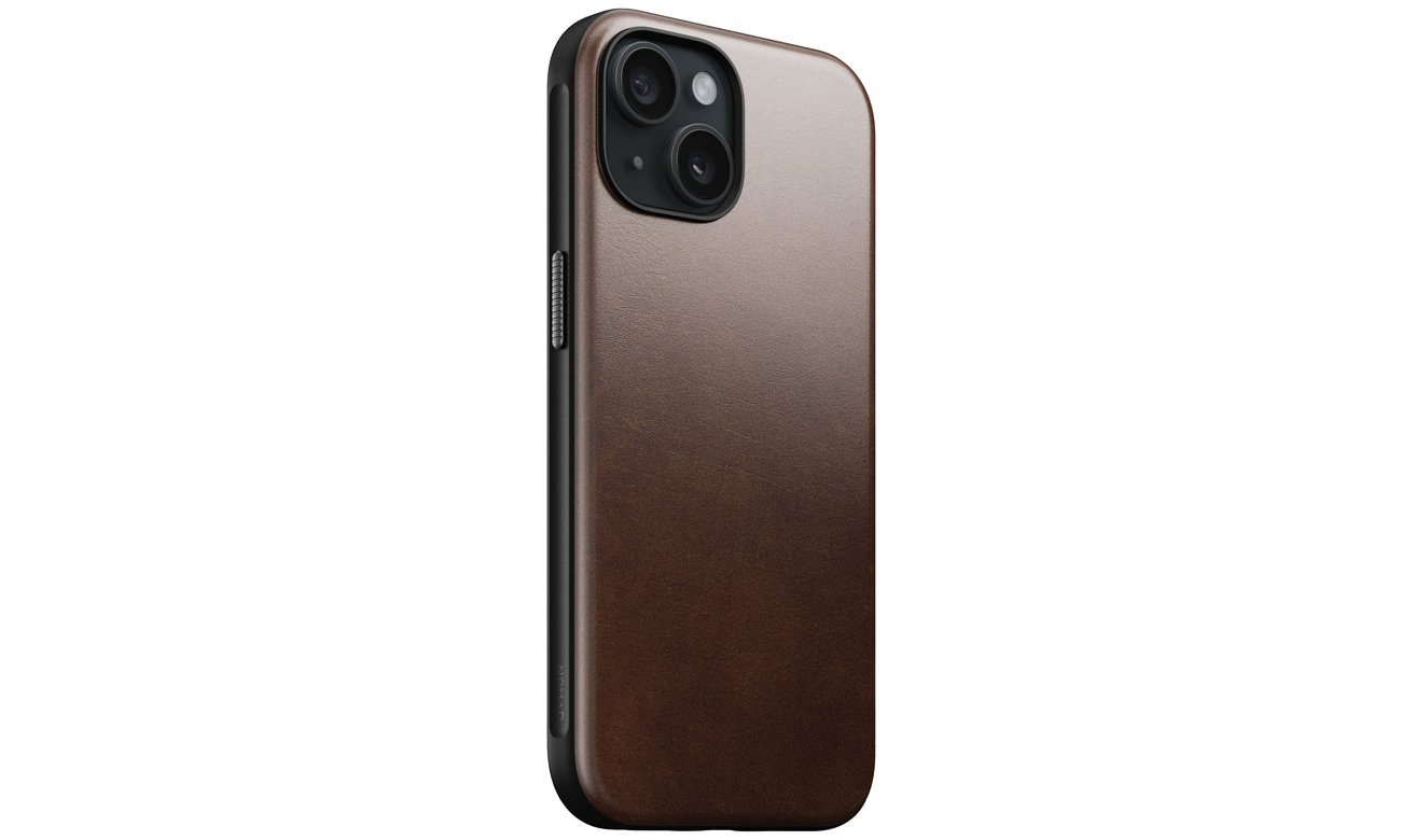 Nomad Modern Leather Case Hülle für iPhone 15 Pro Schwarz