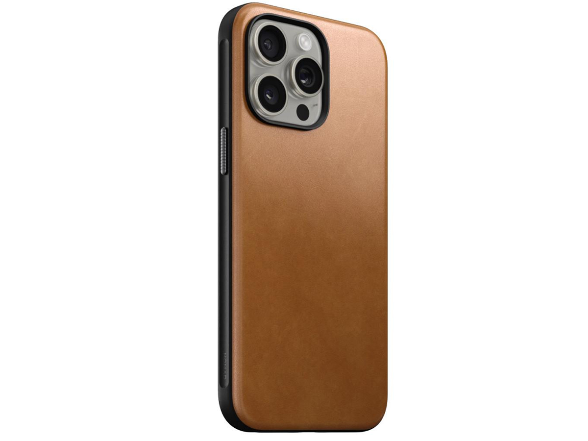 Nomad Modern Leather Case Hülle für iPhone 15 Pro Schwarz