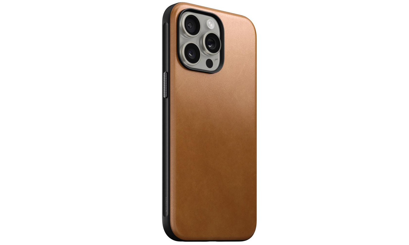 Nomad Modern Leather Case Hülle für iPhone 15 Pro Max English Tan