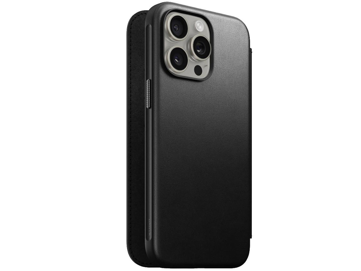 Nomad Modern Leather Case Hülle für iPhone 15 Pro Schwarz