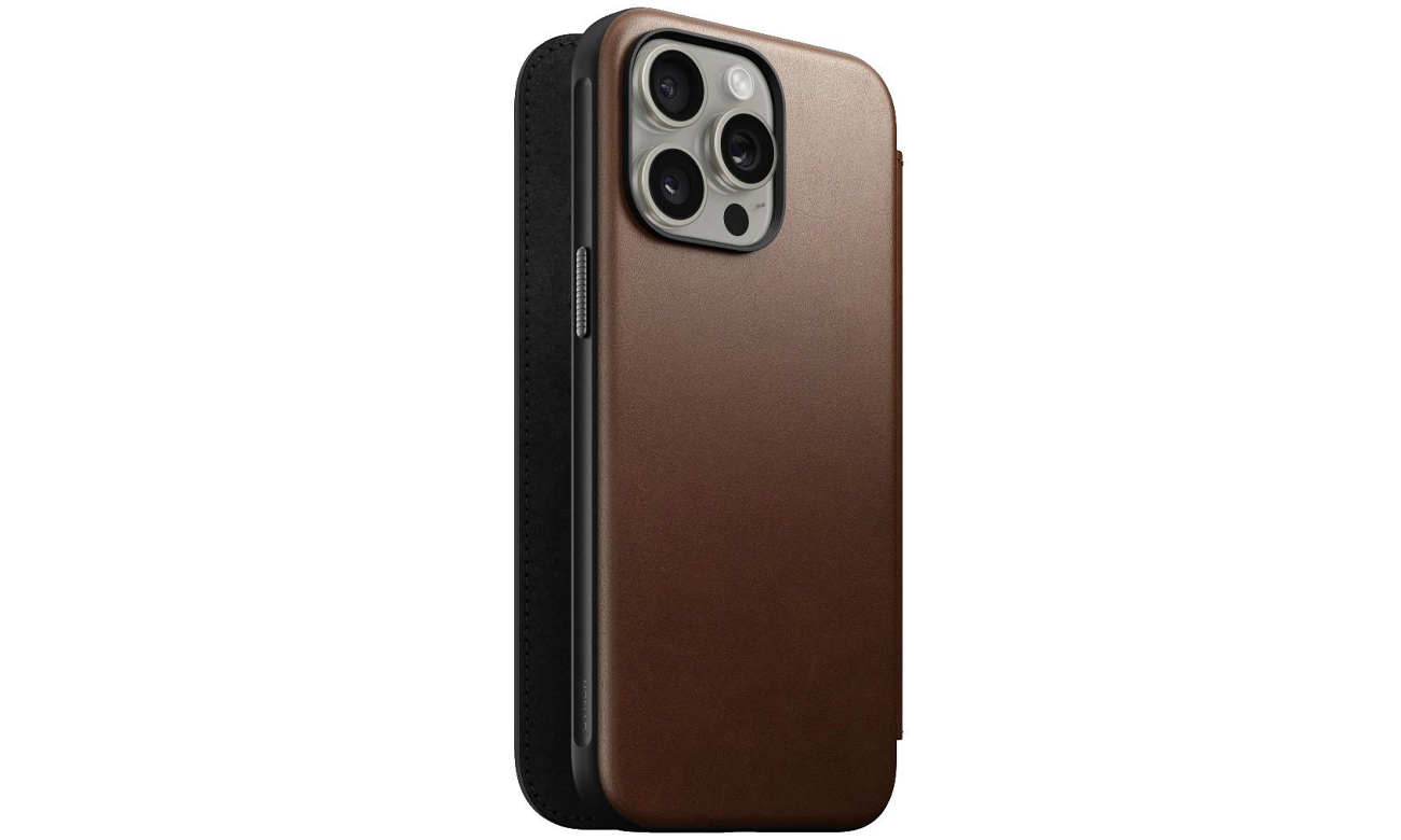 Etui Nomad Modern Leather Folio iPhone 15 Pro Max brown