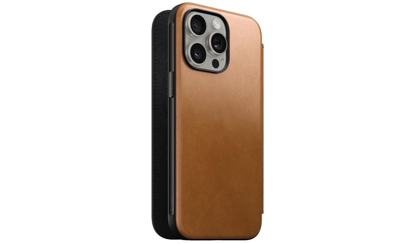 Etui Nomad Modern Leather Folio iPhone 15 Pro Max english tan