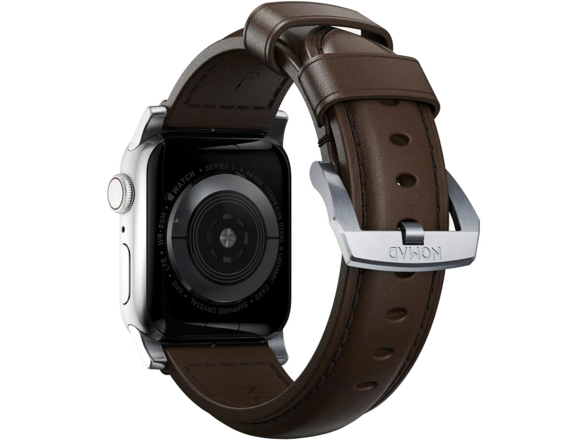 Nomad Traditional Band silver brown do Apple Watch