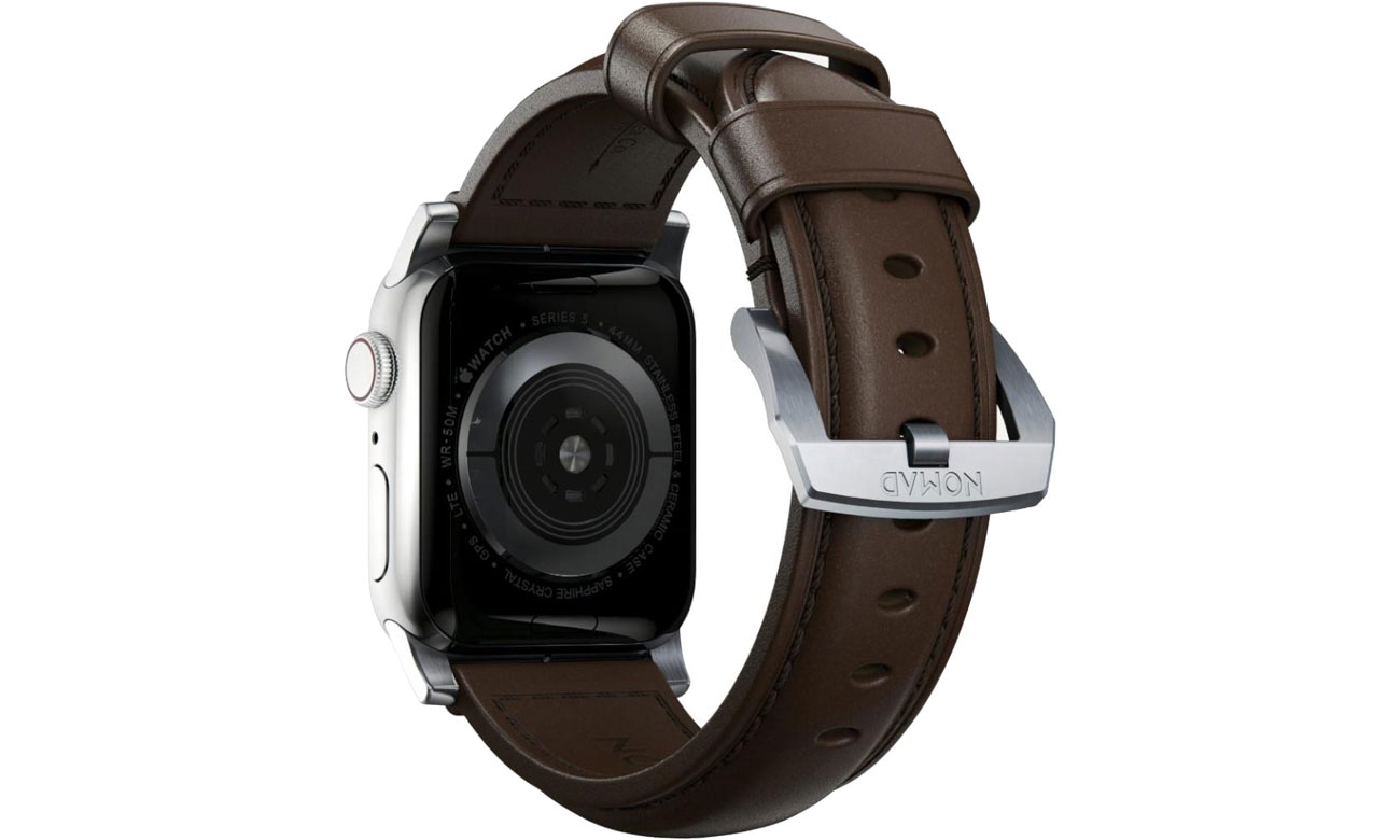 Nomad Traditional Band silver brown do Apple Watch