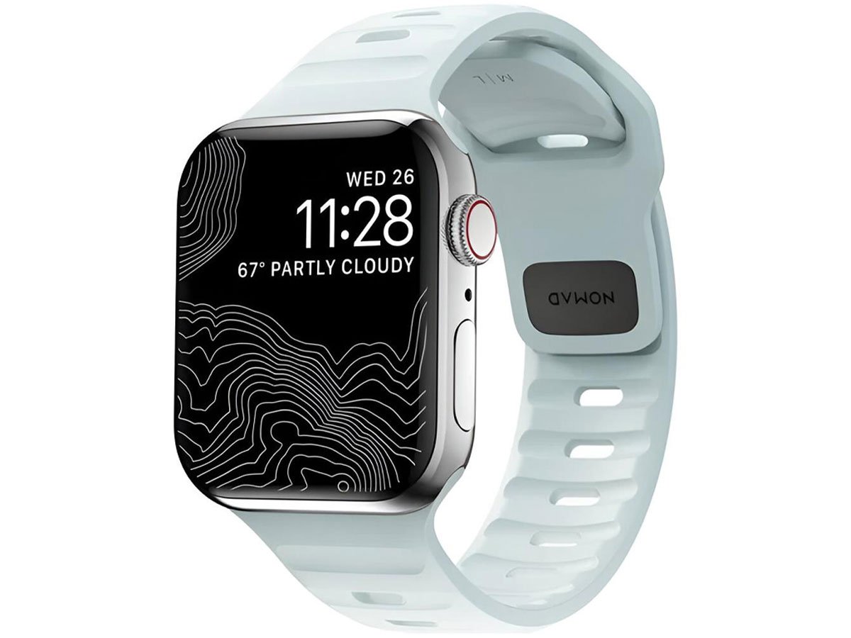 Nomad Sport Strap Apple Watch 42/41/40/38mm Ice Blue Glow