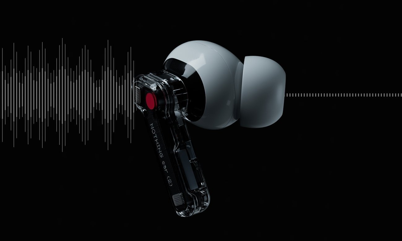 Бездротові навушники Nothing Ear (2) – технологія активного шумозаглушення (ANC).
