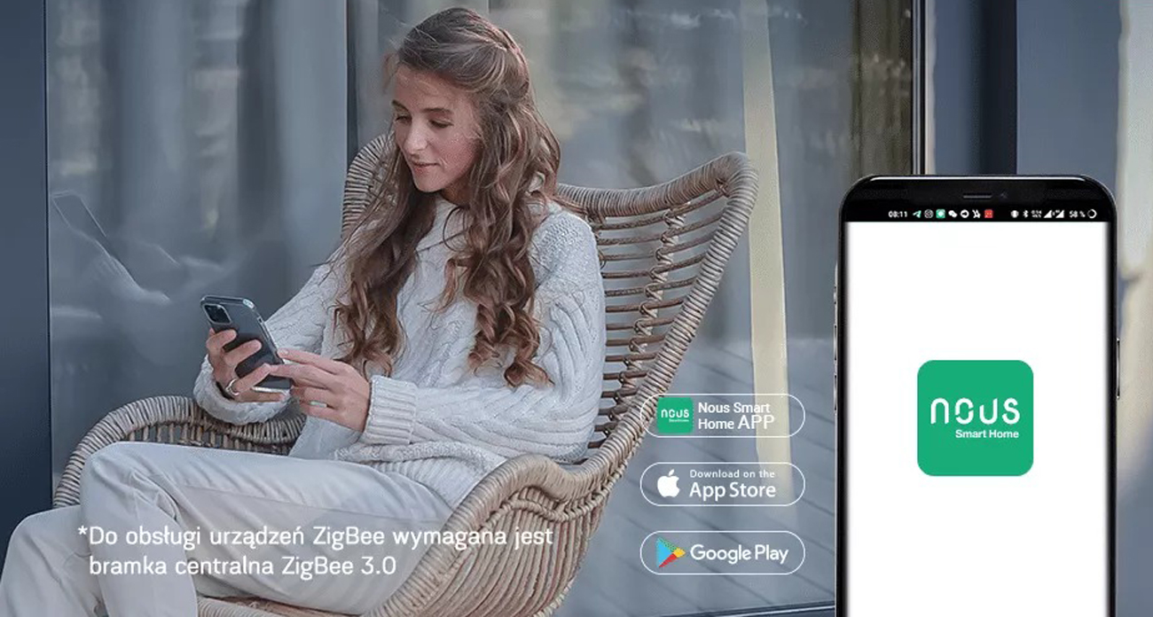 Inteligentny przekaźnik łącznikowy ZigBee Nous L6Z TUYA - Technologia ZigBee