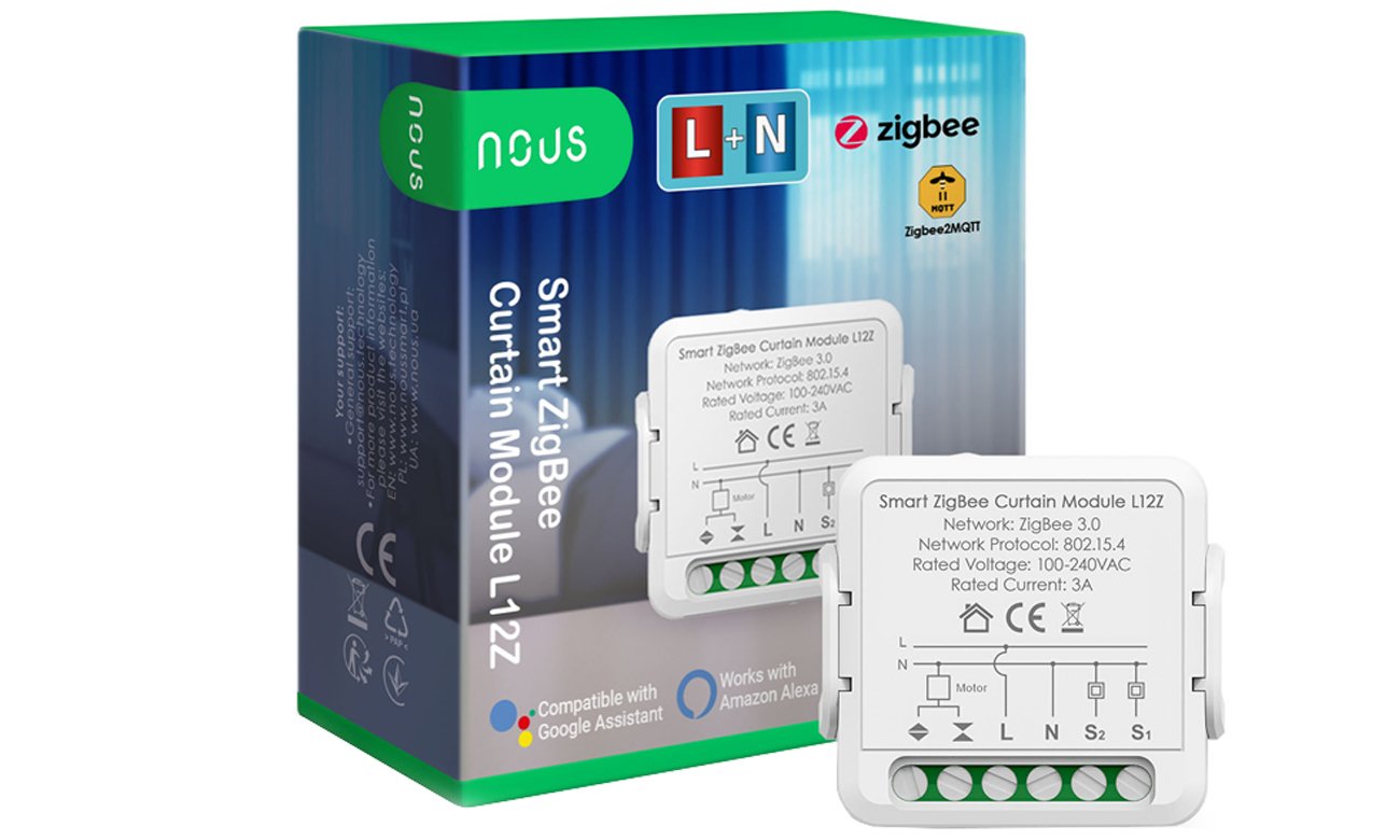 Inteligentny moduł sterownik rolet ZigBee Nous L12Z