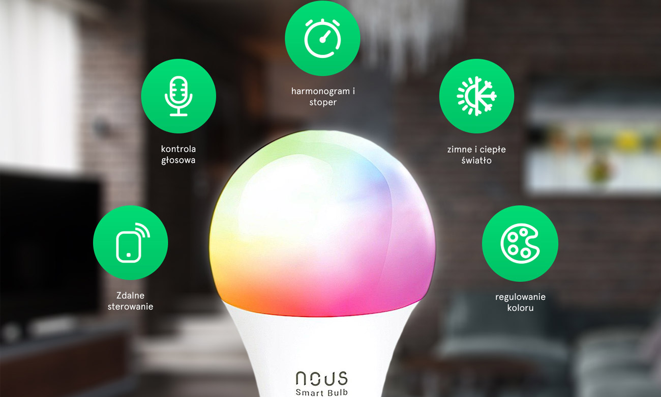 Inteligentna żarówka Nous Smart WIFI P3 - Funkcje