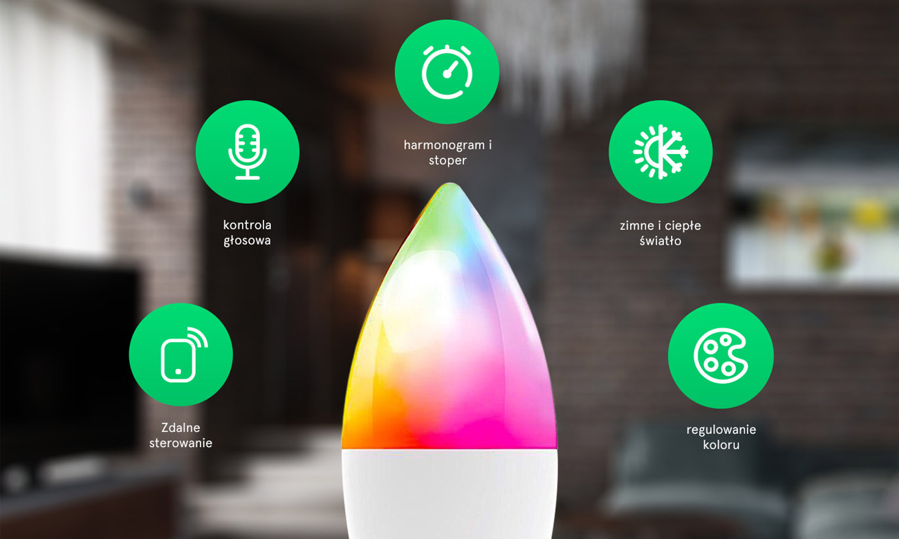 Inteligentna żarówka Nous Smart WIFI P4 - Funkcje