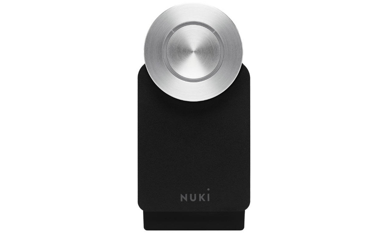 Elektroniczny zamek Nuki SmartLock 3.0 Pro Czarny - Widok od przodu