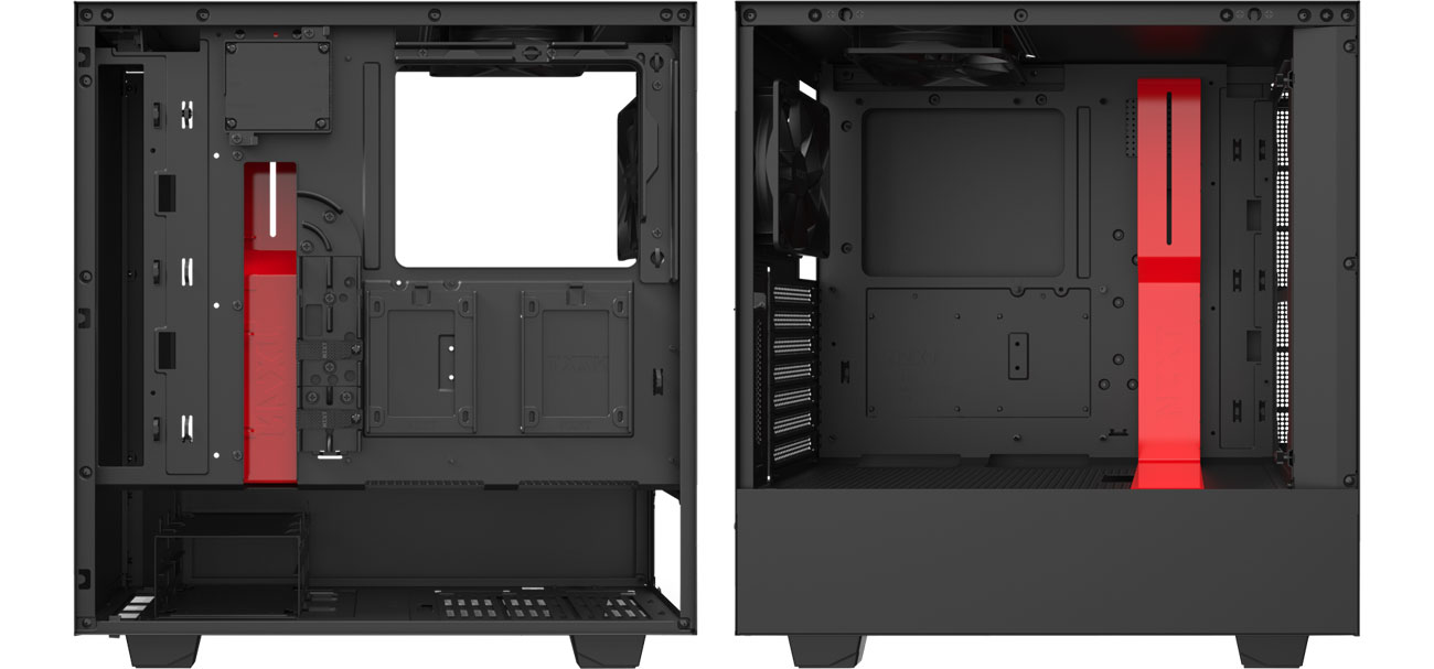 NZXT H510i Red - Wnętrze