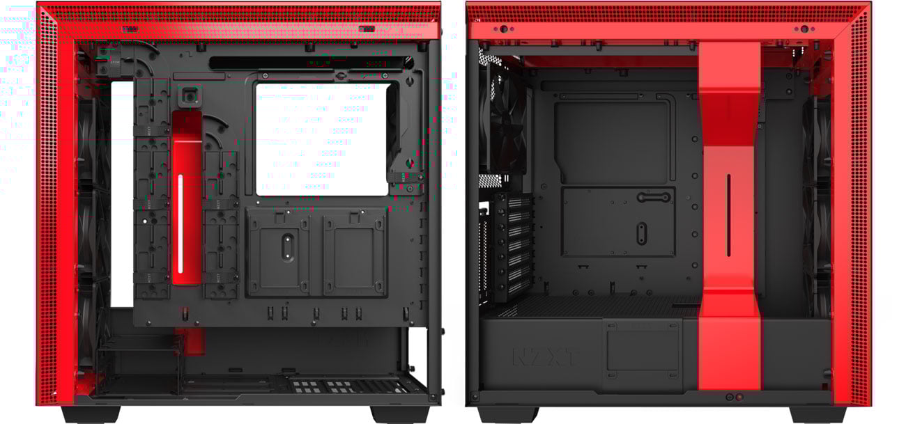 NZXT H710i Red - Wnętrze