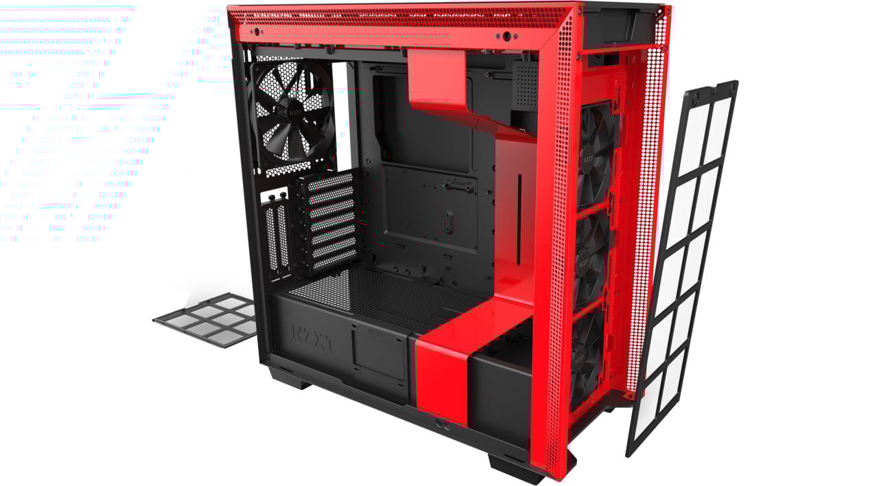 NZXT H710i Red - Chłodzenie