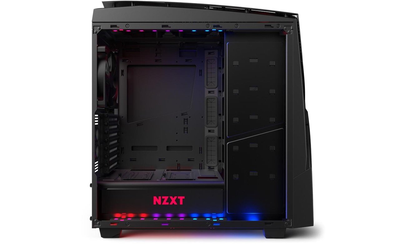 NZXT 450 Noctis ROG CA-RO450-G1 wnętrz i podświetlenie