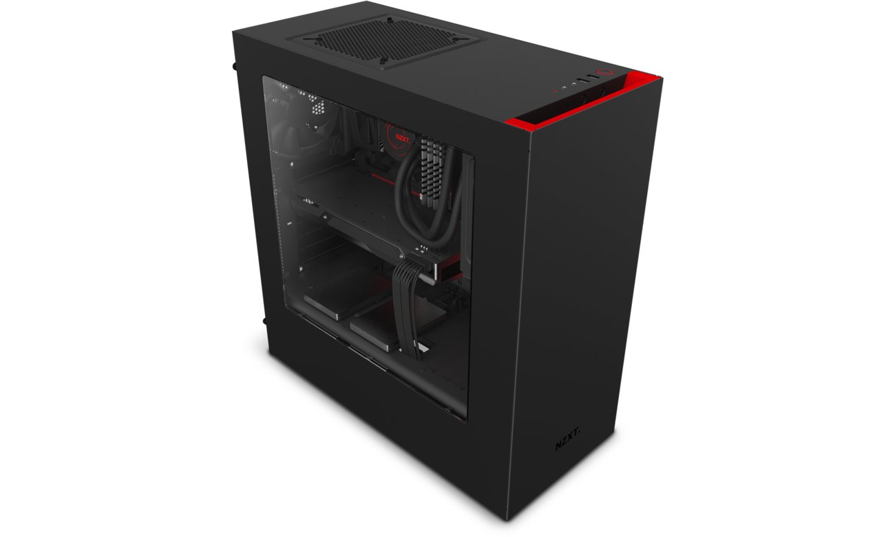 NZXT S340 Czarno-czerwona CA-S340MB-GR