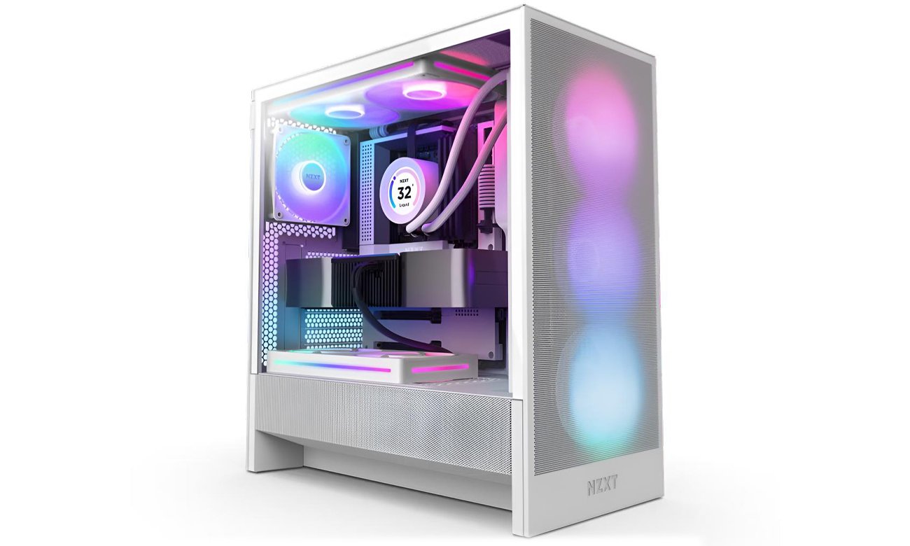 PC-Gehäuse NZXT H5 FLOW RGB (2024) Weiß