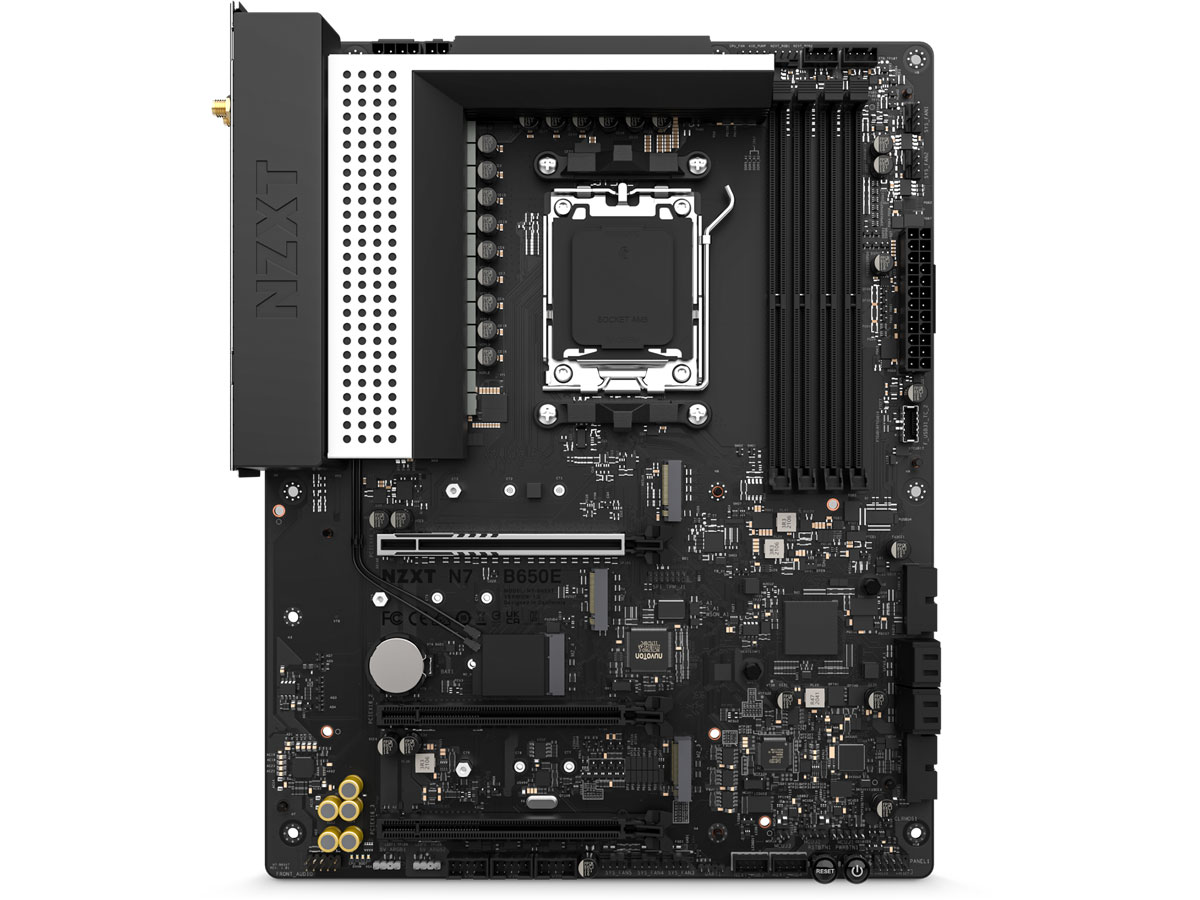 NZXT N7 B650E White złącza