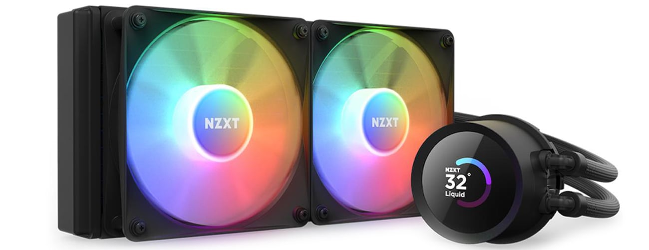 Prozessorkühlung NZXT Kraken 280 RGB Schwarz 2x140mm