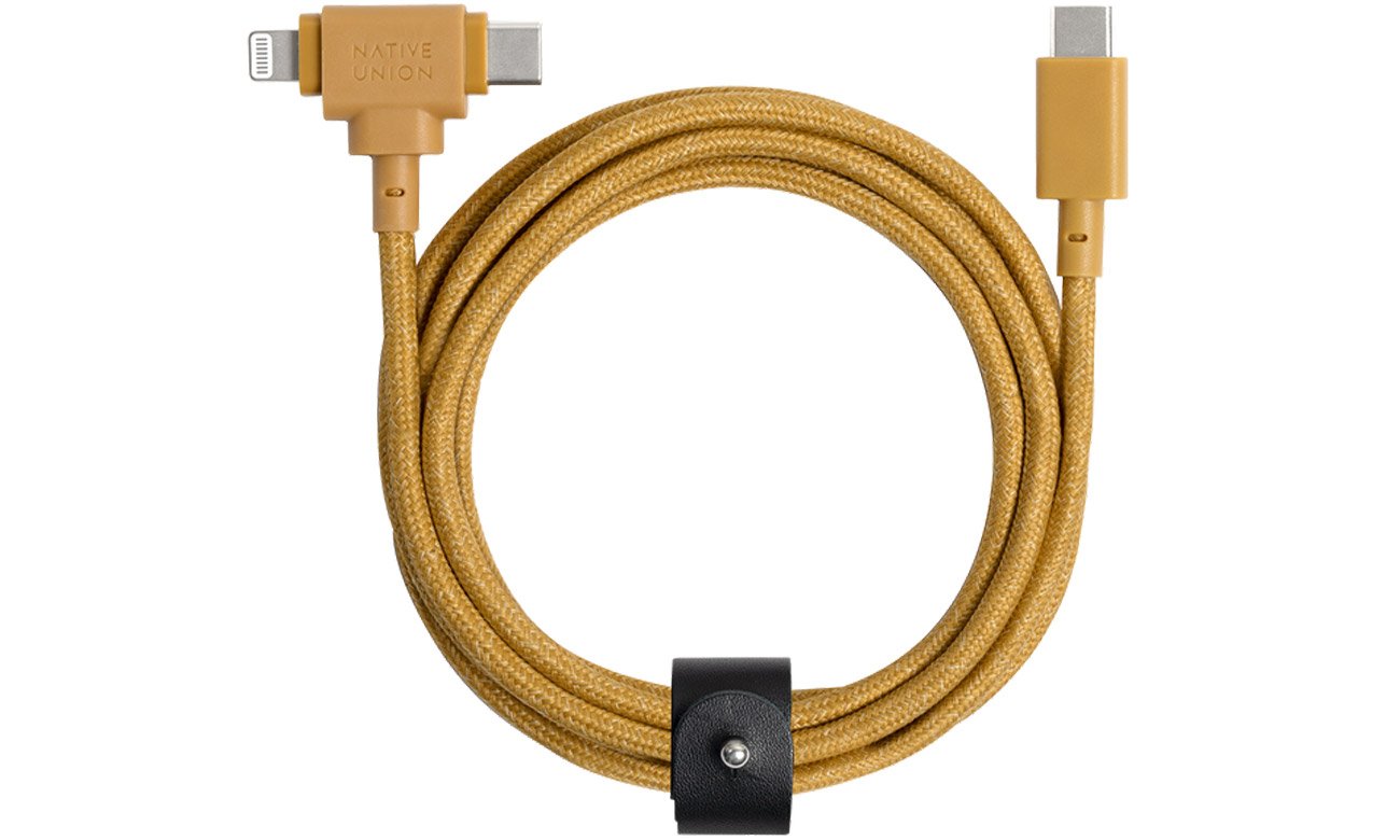 Kabel Native Union Belt Cable Duo USB-C – USB-C/Lightning 1,5m kraft