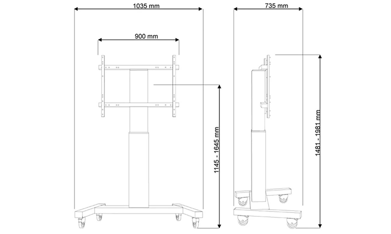 Stojak podłogowy na monitor Neomounts PLASMA-M2250BLACK
