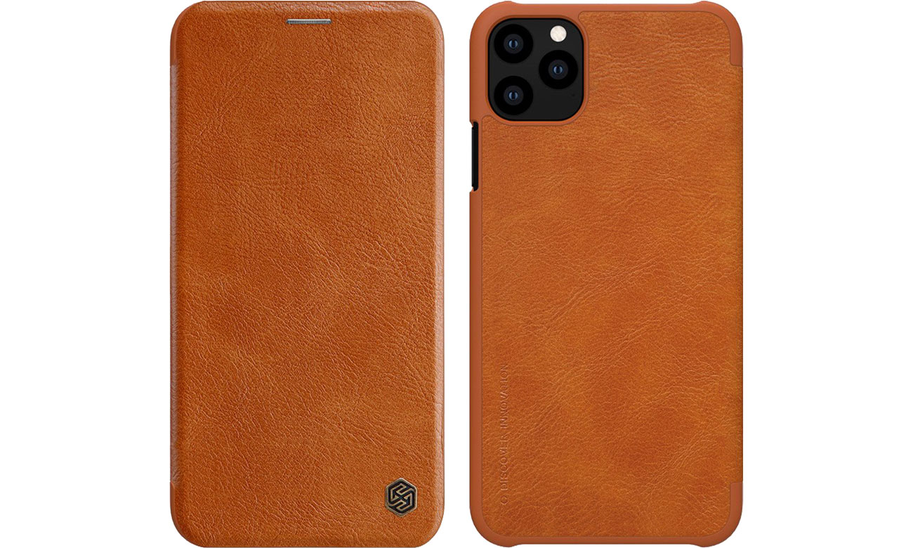 Etui Skórzane Qin do iPhone 11 Pro brązowy