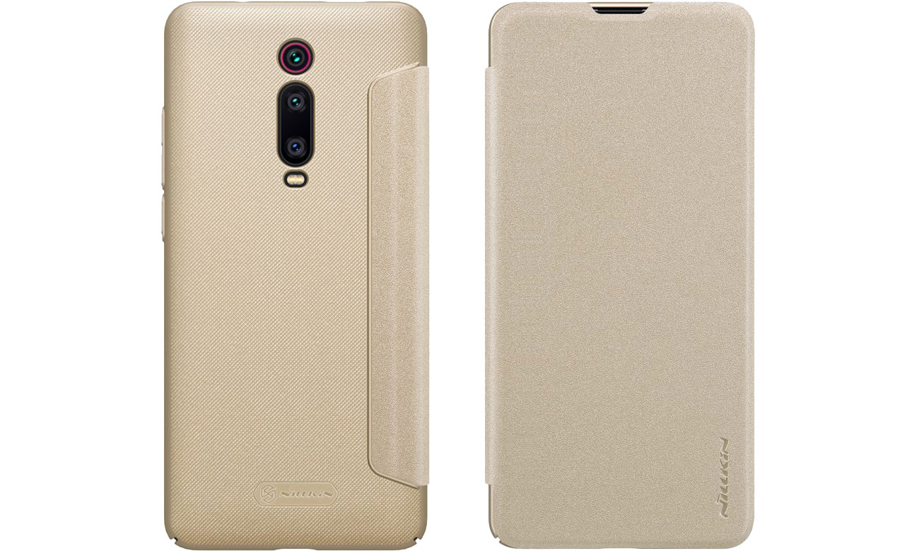 Etui z Klapką Sparkle do Xiaomi Mi 9T/9T Pro złoty