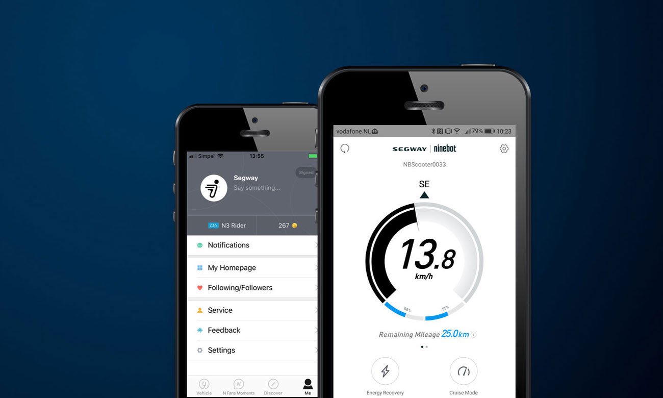 Ninebot by Segway KickScooter ES2 Aplikacja mobilna