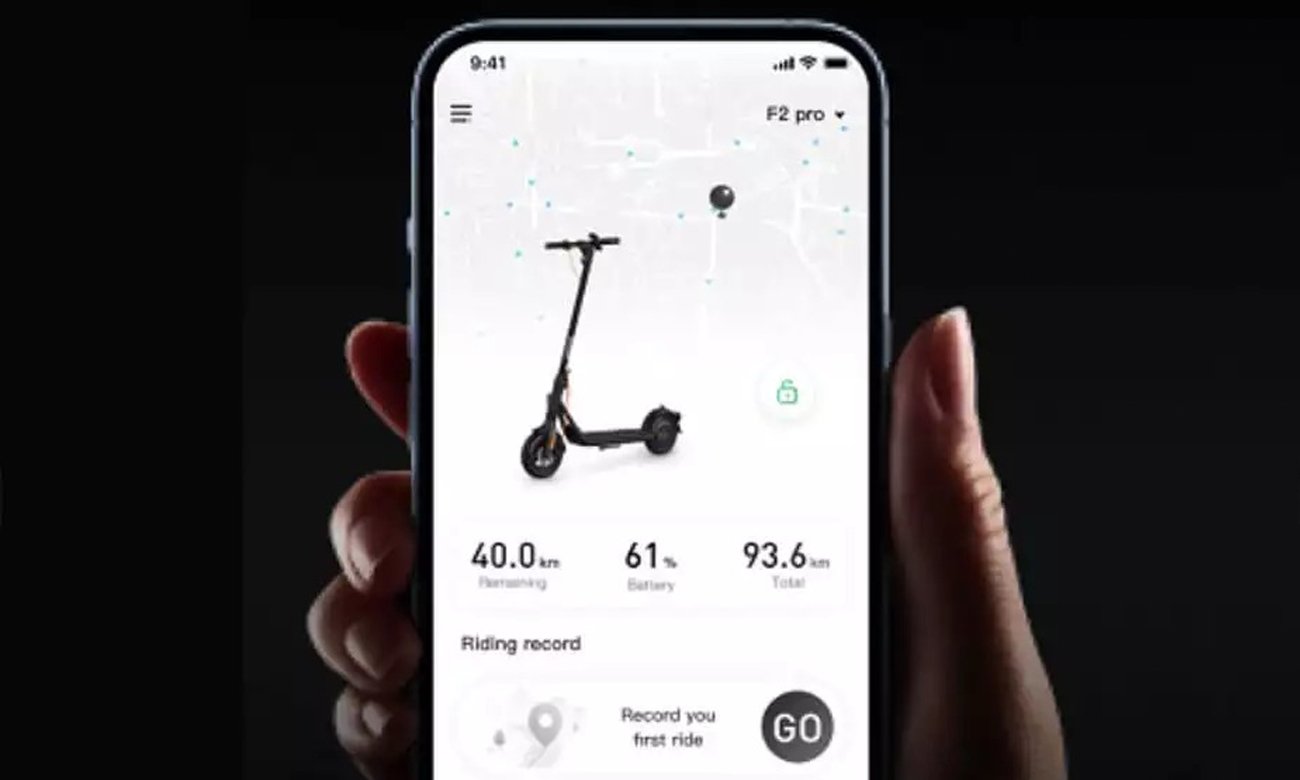Hulajnoga elektryczna Segway Ninebot KickScooter F2 Pro D - Łatwe zarządzanie dzięki aplikacji mobilnej