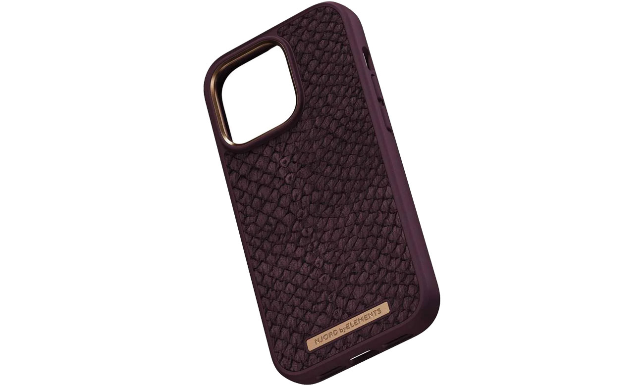 Njord Salmon Leather Magsafe Case do iPhone 14 Pro Rust