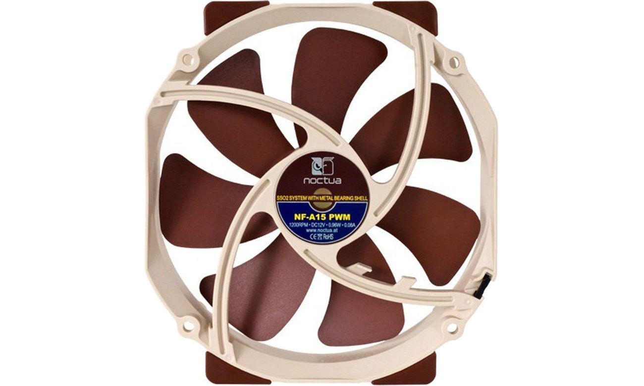 Noctua NF-A15 PWM 140mm Wytrzymałe łożysko