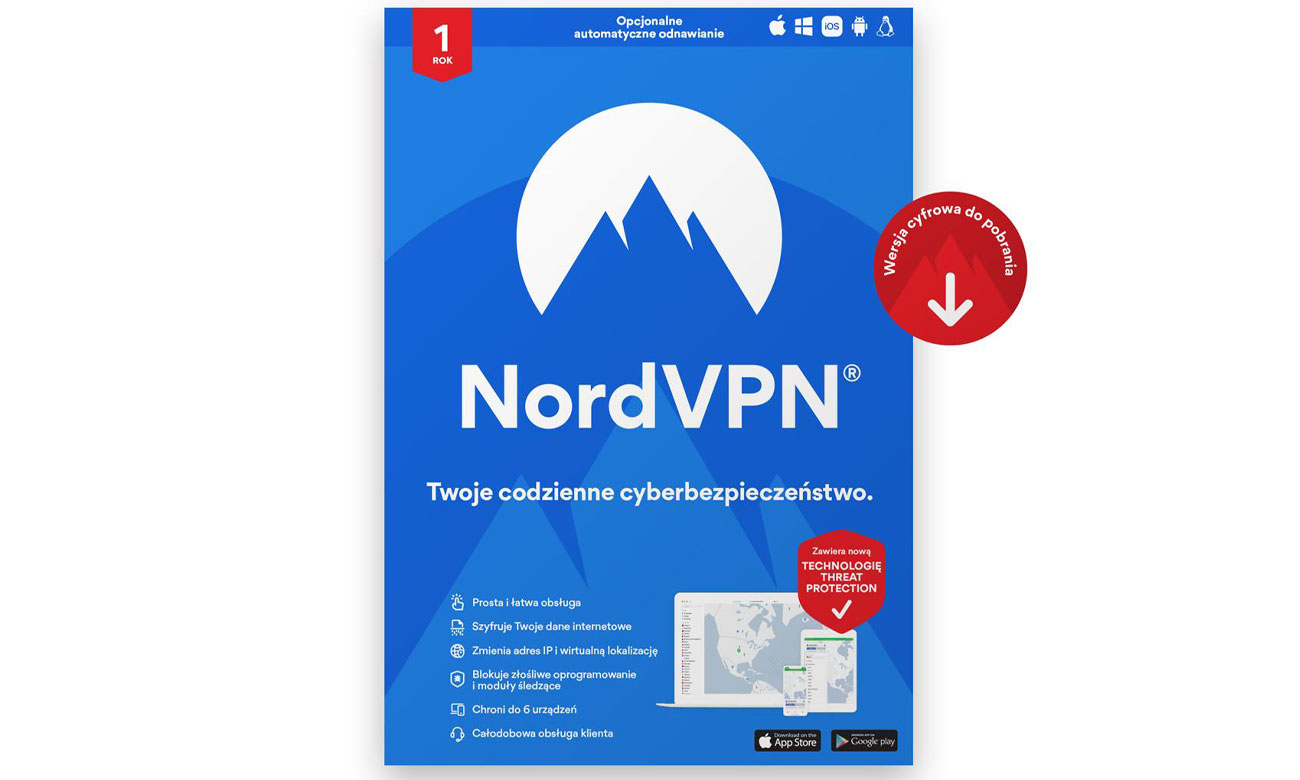 NordVPN Standard -VPN wygląd