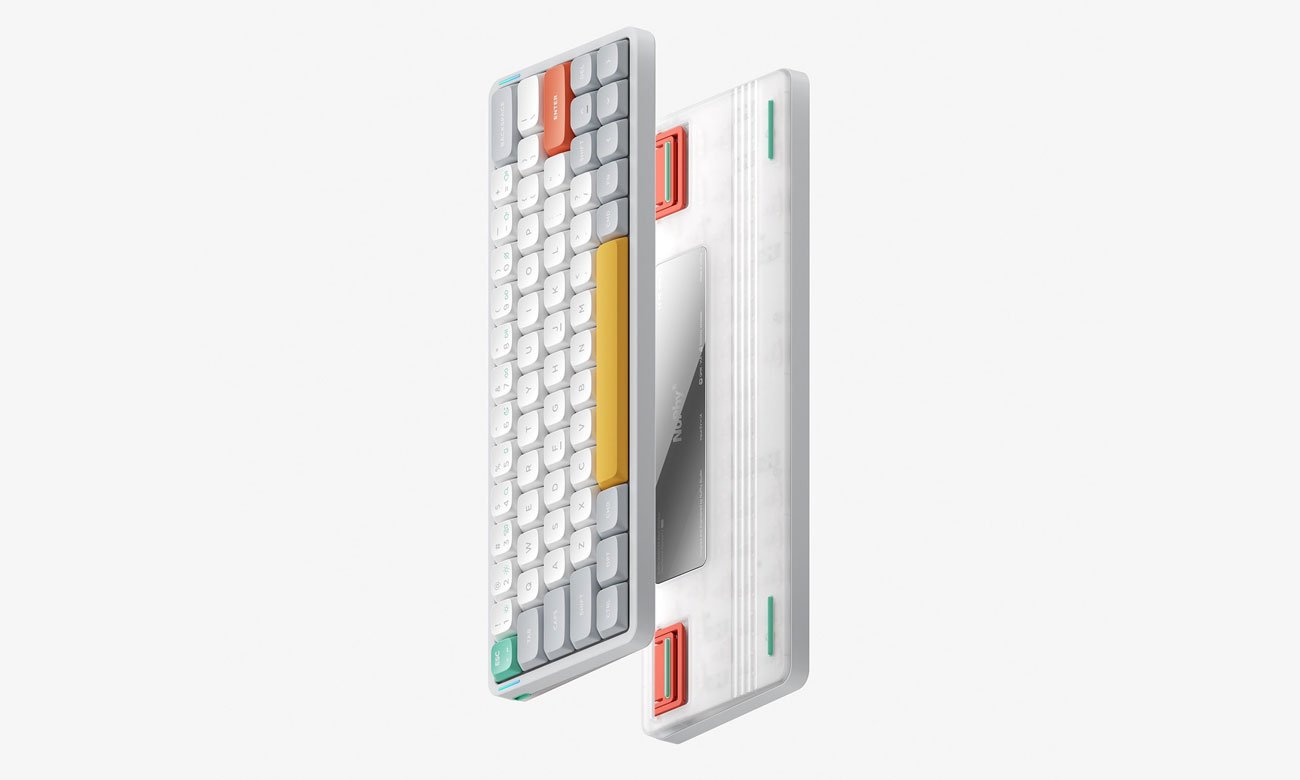 NuPhy Air60 V2 Ionic White Wisteria góra i dół
