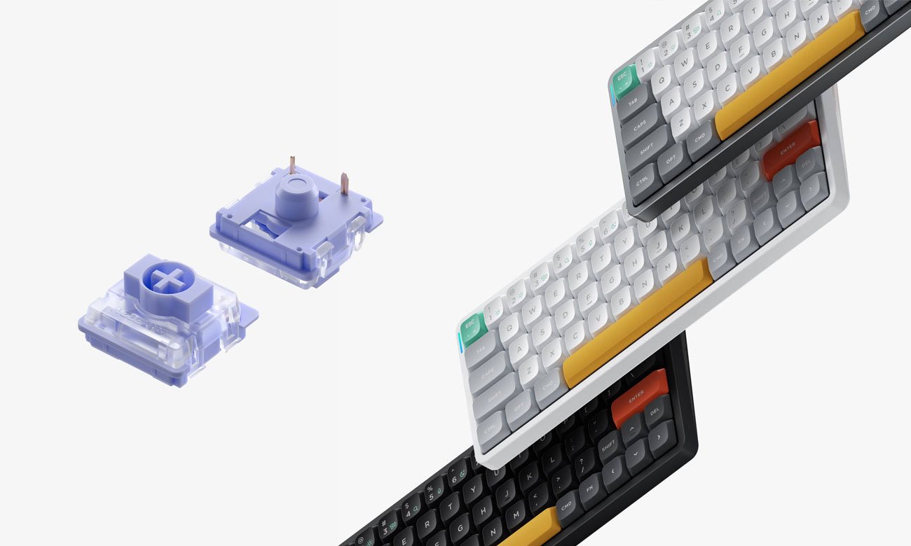NuPhy Air60 V2 przełączniki Gateron/NuPhy Wisteria