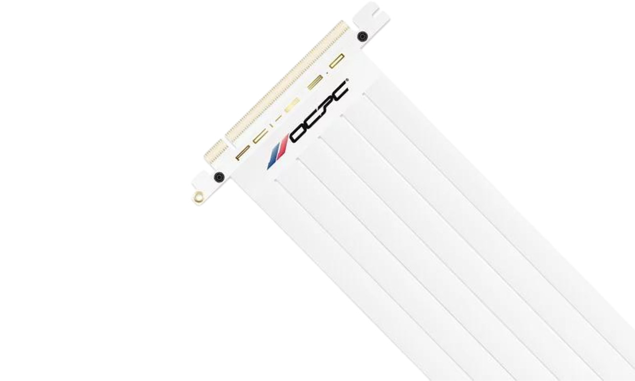 Kabel RISER OCPC XTENDER PCI-E 3.0 250 mm pionowy biały
