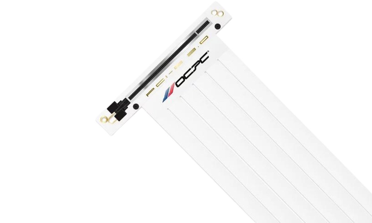 Kabel RISER OCPC XTENDER PCI-E 3.0 250 mm pionowy biały