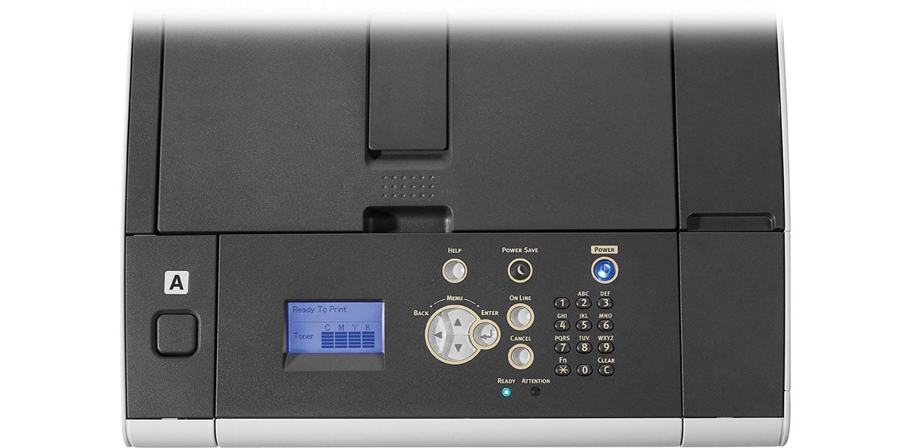 OKI C532dn Wyświetlacz LCD, sterowanie