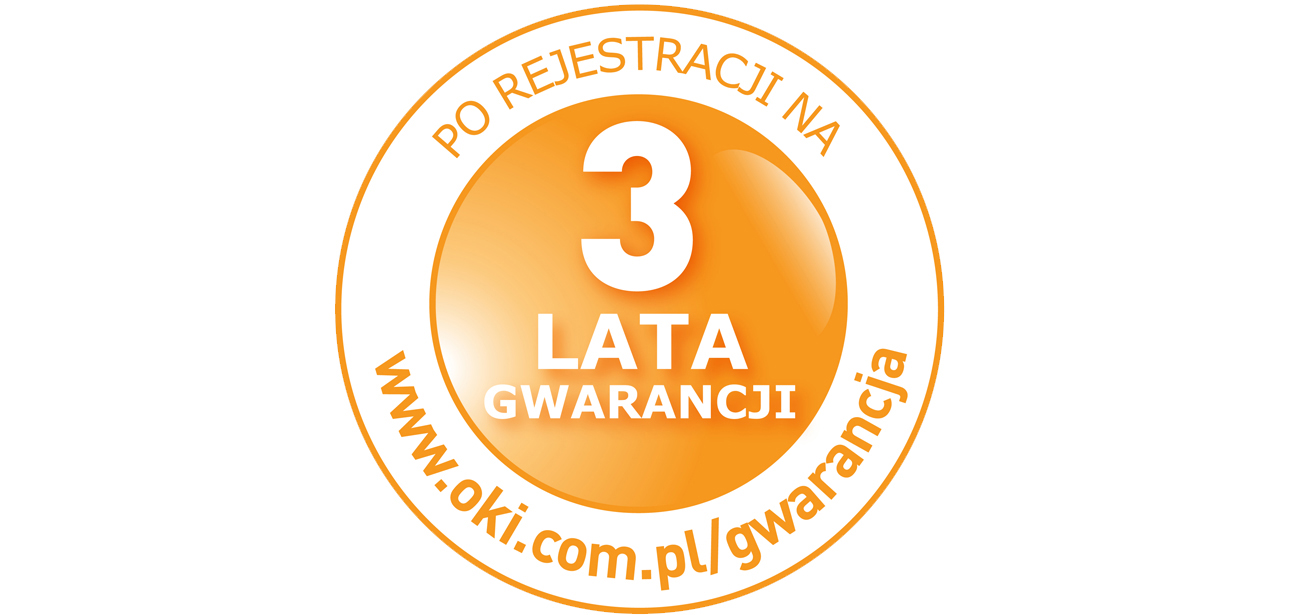 OKI 3 lata gwarancji