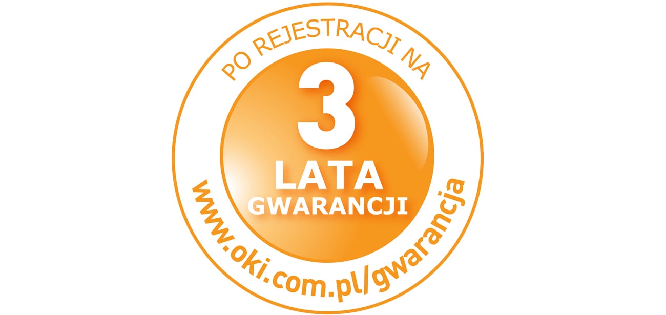 OKI 3 lata gwarancji