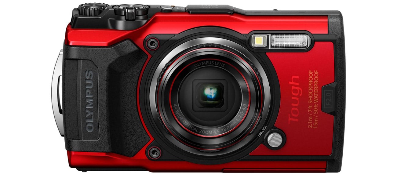 Aparat kompaktowy Olympus TG-6 czerwony