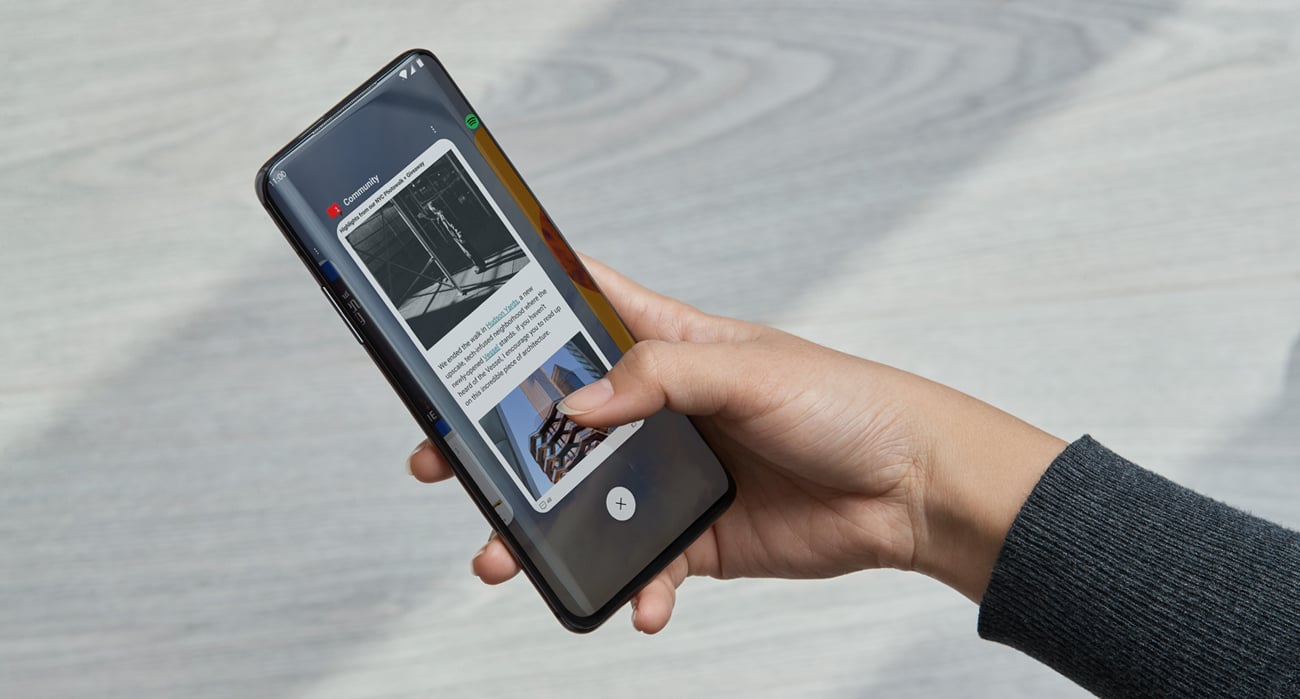 OnePlus 7 inteligentna technologia czytnik linii papilarnych